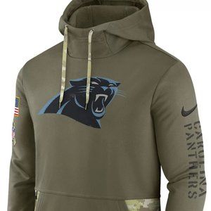NWT- Men's NFL Carolina Panthers Salute to Service Hoodie!  Retails $100! Med
